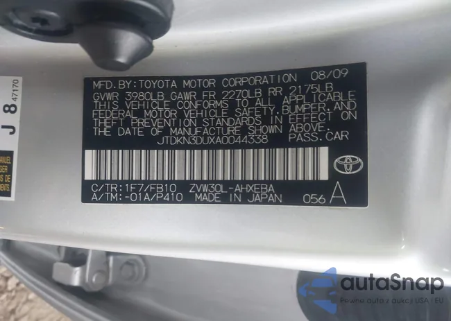 JTDKN3DUXA0044338: 42232897