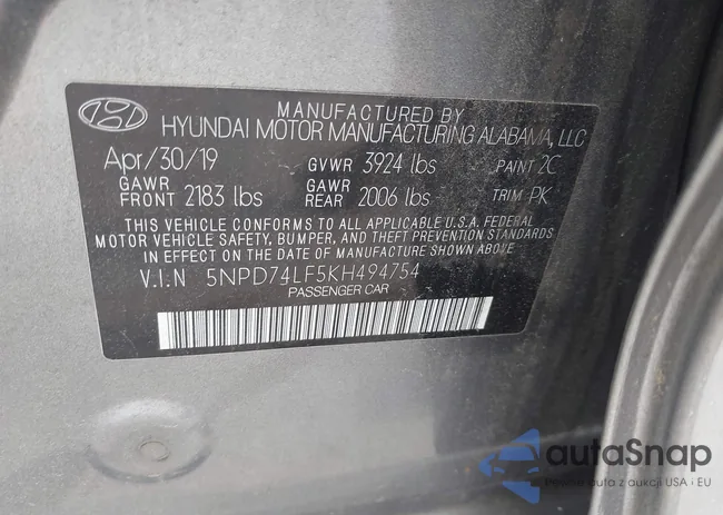 5NPD74LF5KH494754: 42232177