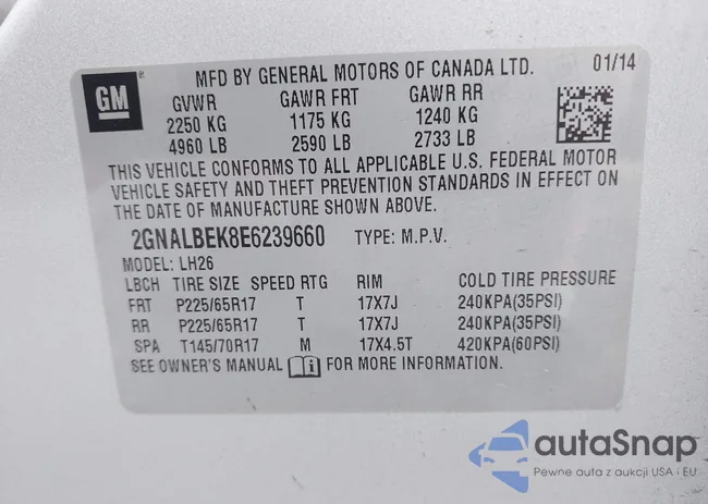 2GNALBEK8E6239660: 42232317