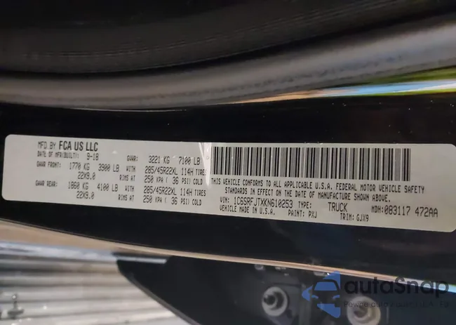 1C6SRFJTXKN610253: 42233405