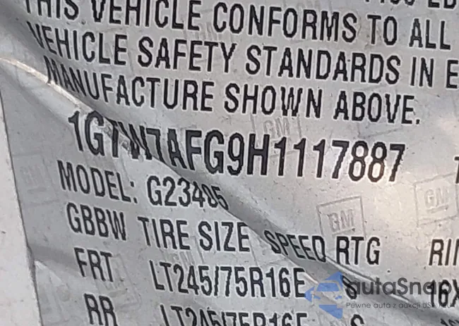 1GTW7AFG9H1117887: 42233506