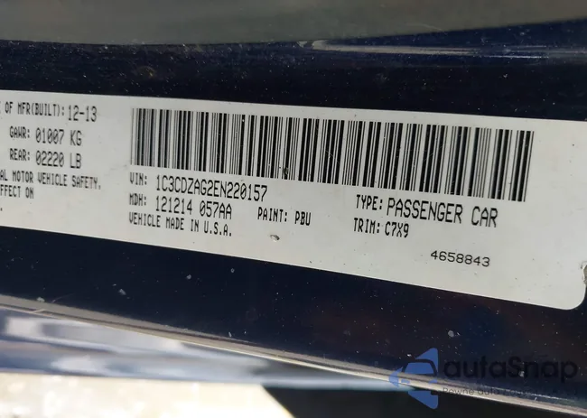 1C3CDZAG2EN220157: 42233799