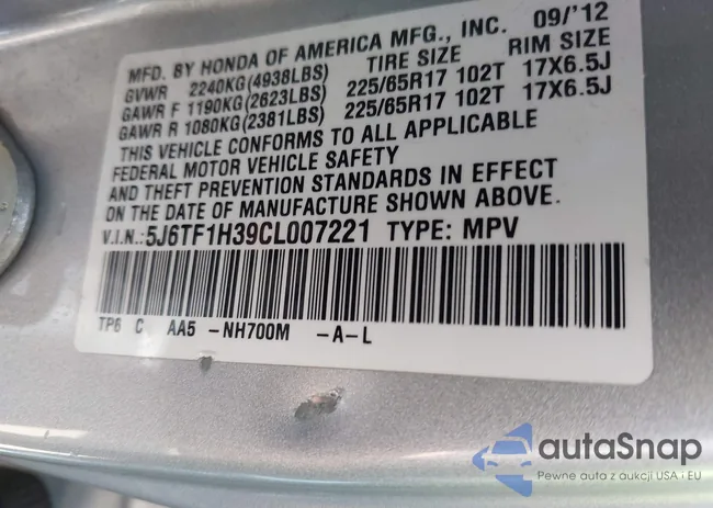 5J6TF1H39CL007221: 42233029