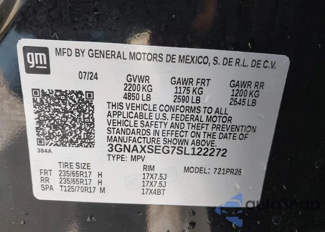 3GNAXSEG7SL122272: 42233043