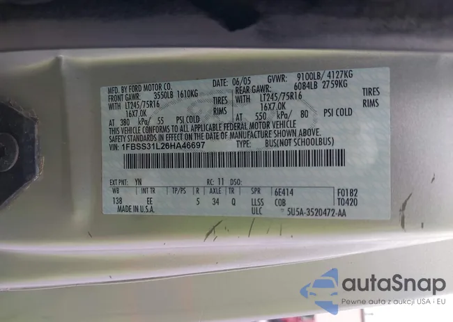 1FBSS31L26HA46697: 42234645