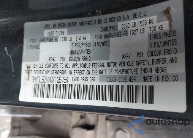 3MYDLBZVXGY125754: 42234664