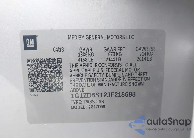 1G1ZD5ST2JF218688: 42234709