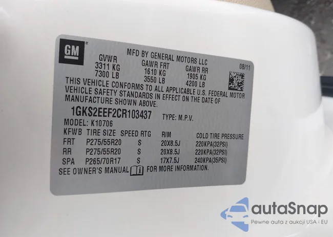 1GKS2EEF2CR103437: 42234840