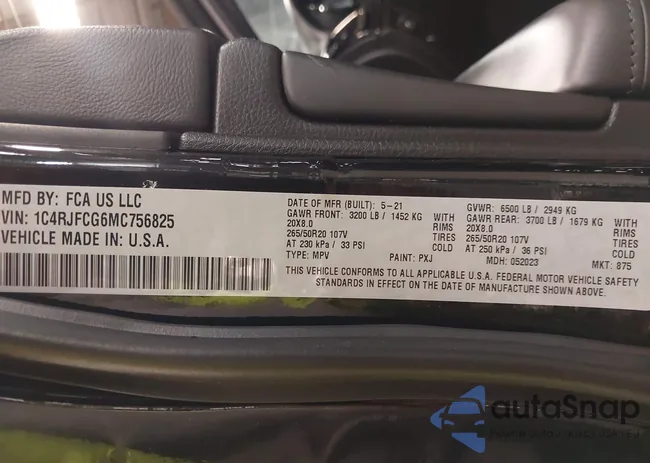 1C4RJFCG6MC756825: 42234963