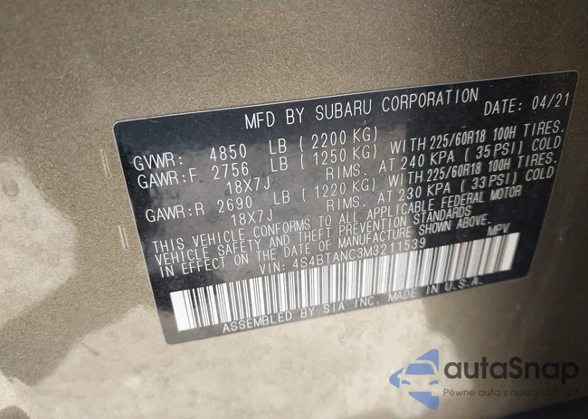 4S4BTANC3M3211539: 42234090