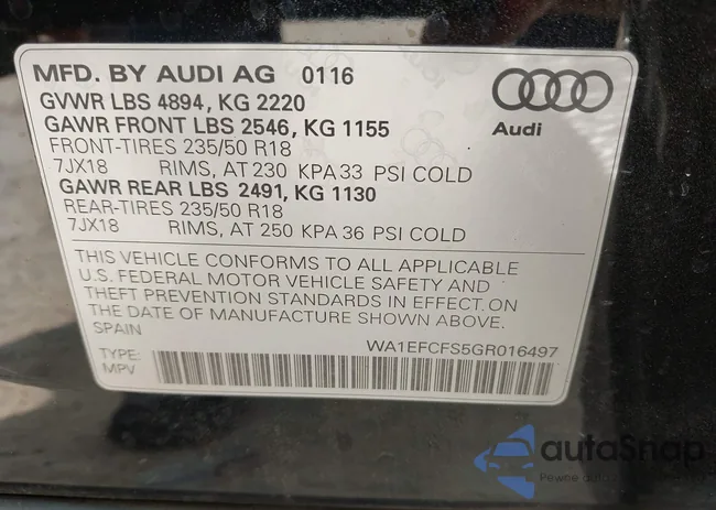 WA1EFCFS5GR016497: 42235610