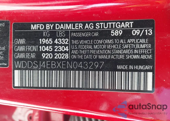 WDDSJ4EBXEN043297: 42235837