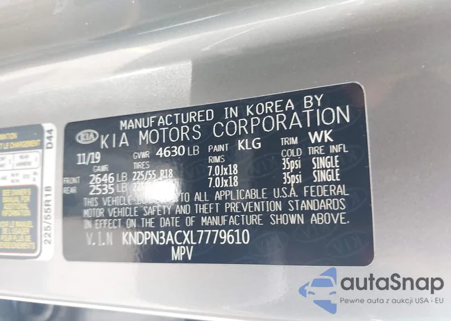 KNDPN3ACXL7779610: 42235077