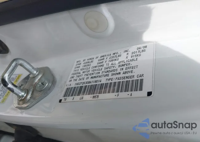 1HGCP26308A118014: 42235116