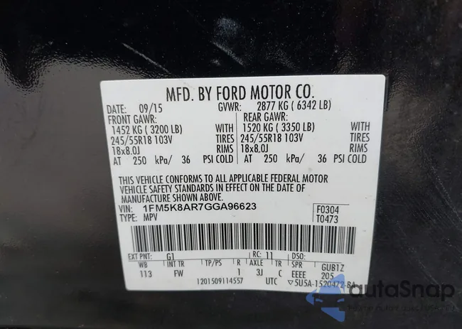 1FM5K8AR7GGA96623: 42235143