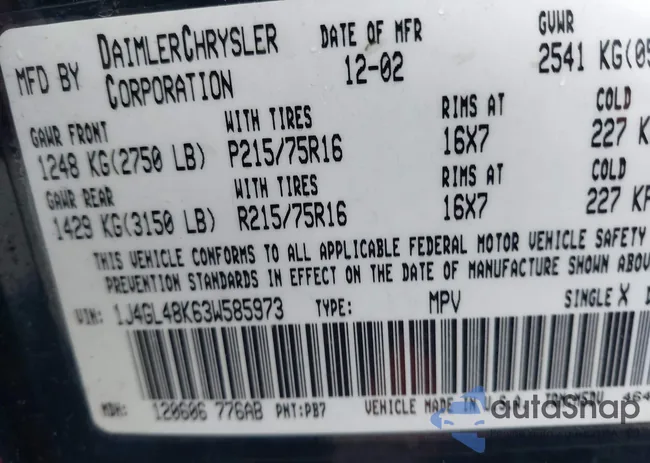 1J4GL48K63W585973: 42235322