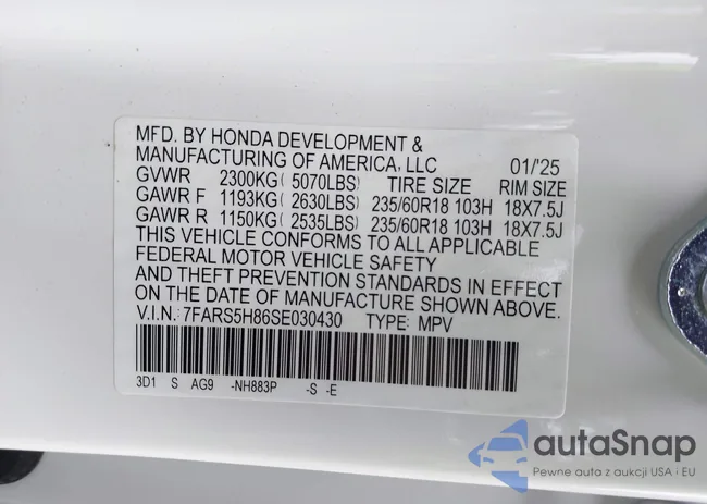 7FARS5H86SE030430: 42236488