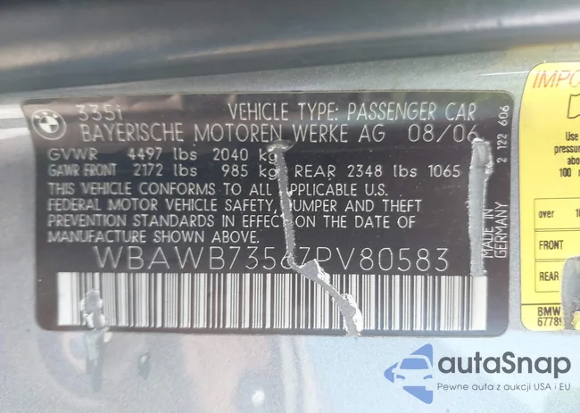 WBAWB73567PV80583: 42236490