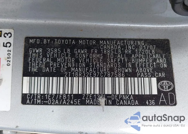 2T1BR32E97C787586: 42236786