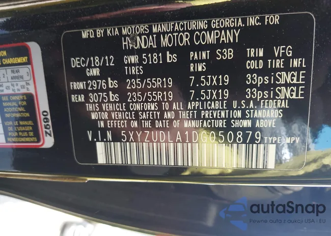 5XYZUDLA1DG050879: 42236937