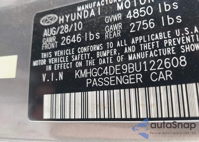 KMHGC4DE9BU122608: 42236236