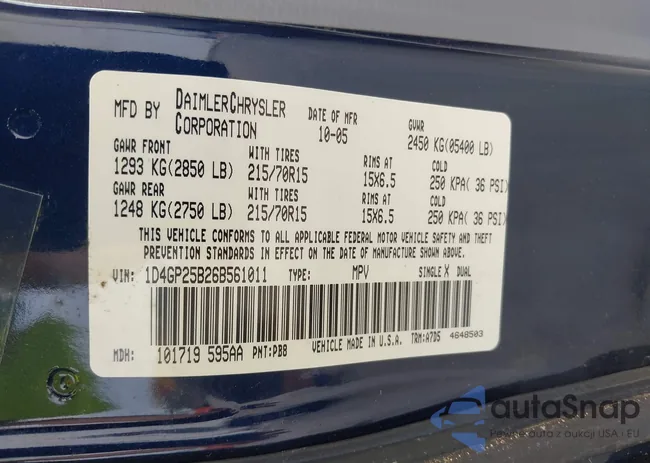 1D4GP25B26B561011: 42236340