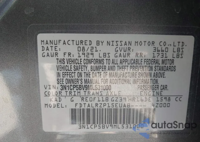 3N1CP5BV9ML531000: 42236375