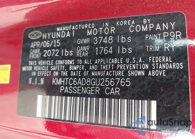 KMHTC6AD8GU256765: 42237397