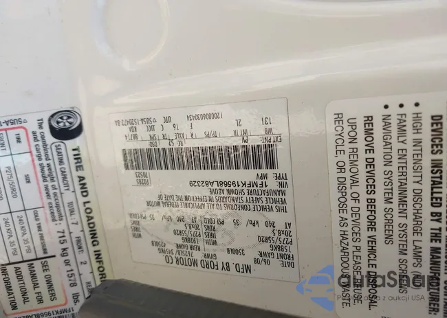 1FMFK19568LA82329: 42237726