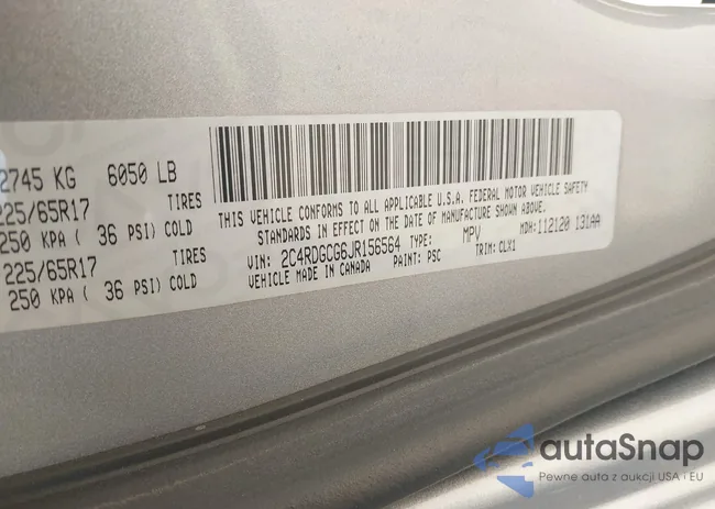 2C4RDGCG6JR156564: 42237853