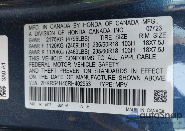 2HKRS4H45RH402953: 42236985