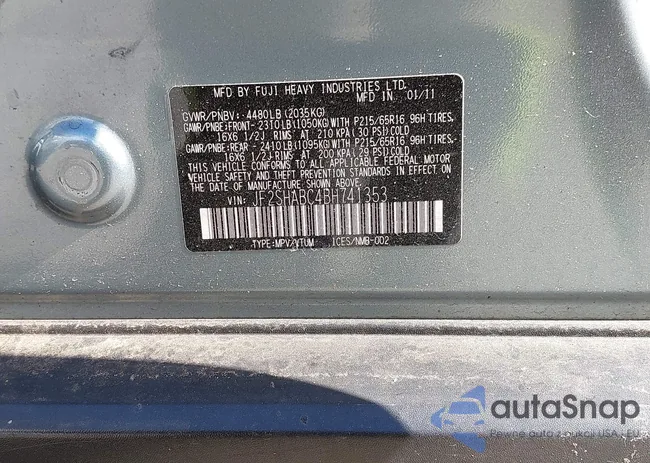 JF2SHABC4BH741353: 42237173