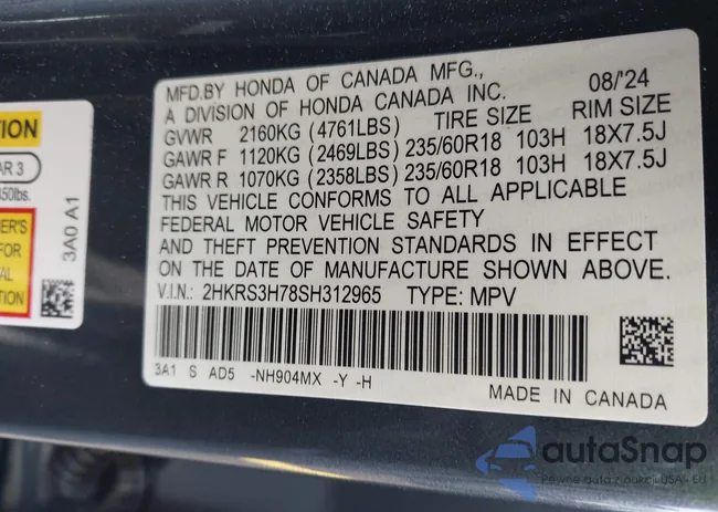 2HKRS3H78SH312965: 42238397