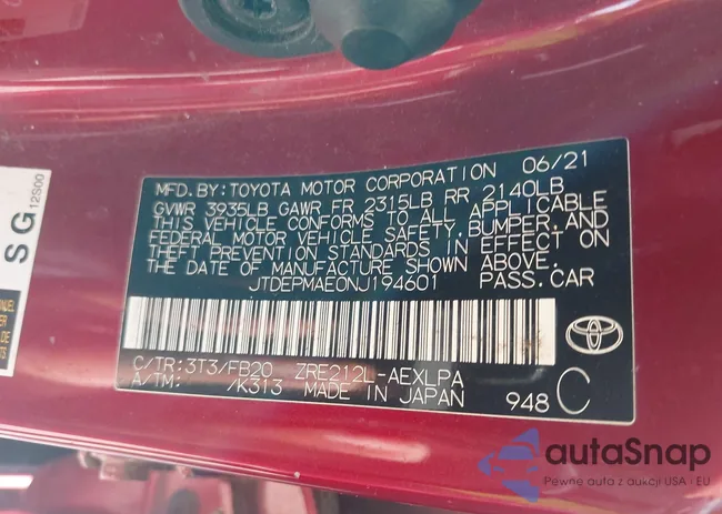 JTDEPMAE0NJ194601: 42238457