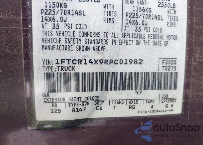 1FTCR14X9RPC01982: 42238938