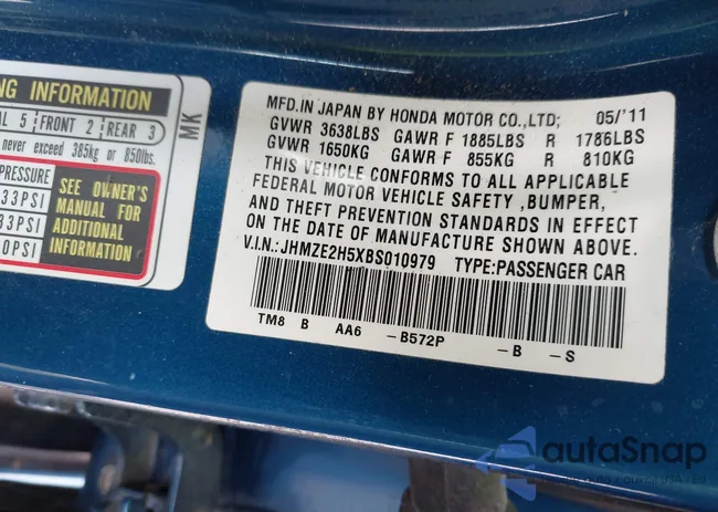 JHMZE2H5XBS010979: 42238003
