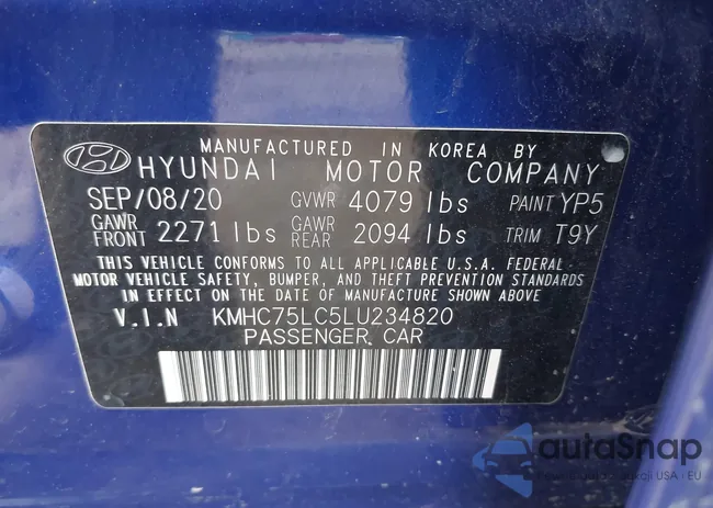 KMHC75LC5LU234820: 42238037