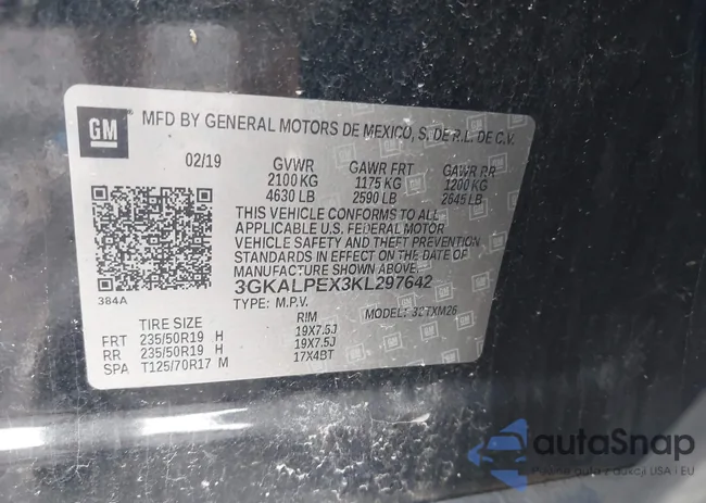 3GKALPEX3KL297642: 42238154