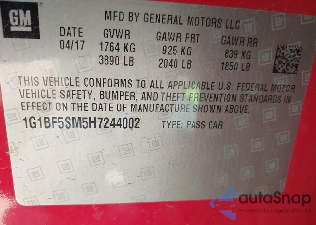 1G1BF5SM5H7244002: 42238290