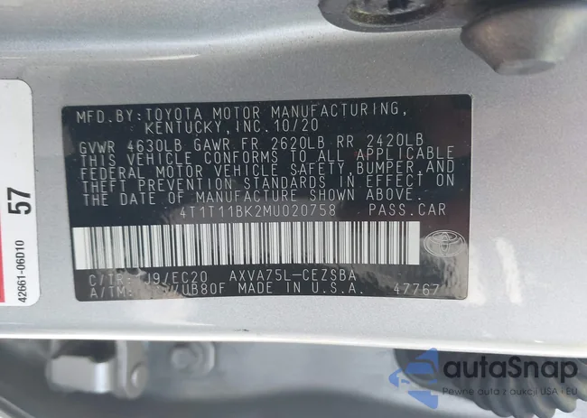 4T1T11BK2MU020758: 42238313