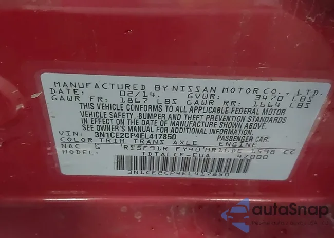 3N1CE2CP4EL417850: 42239578