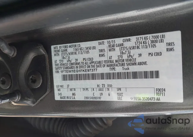 1FTEW1EG1FKE97377: 42239676