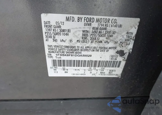 1FM5K8F81DGA59529: 42239737