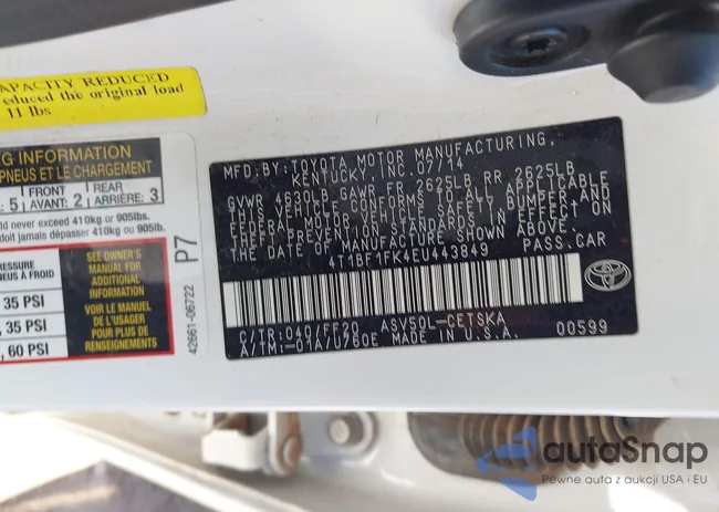 4T1BF1FK4EU443849: 42239090