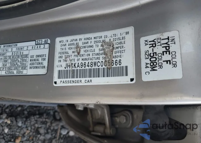 JH4KA9648WC005666: 42239301