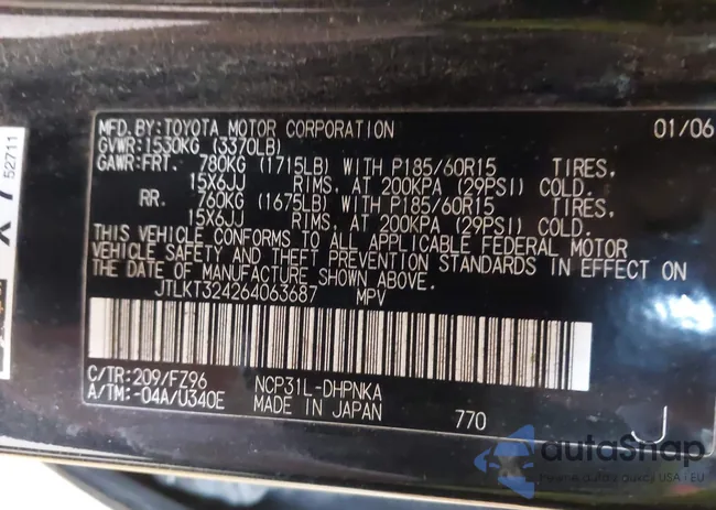 JTLKT324264063687: 42240415