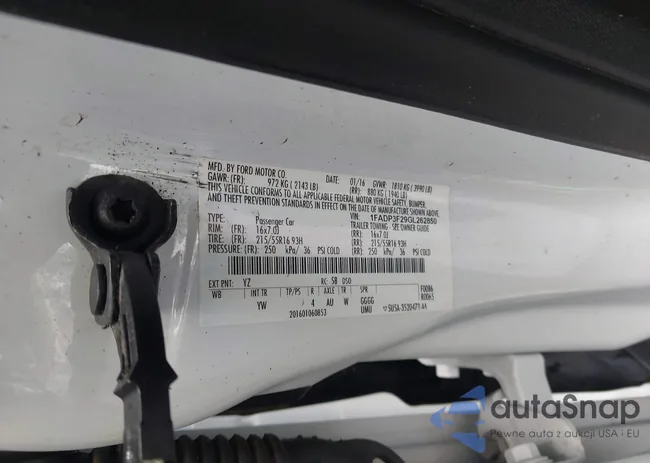 1FADP3F29GL262850: 42240527