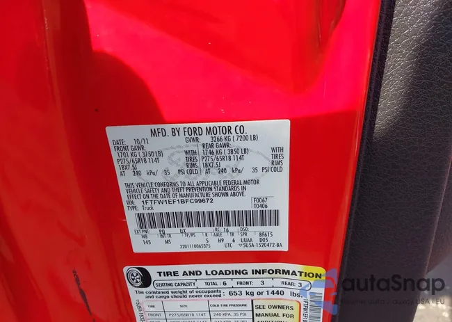 1FTFW1EF1BFC99672: 42240598