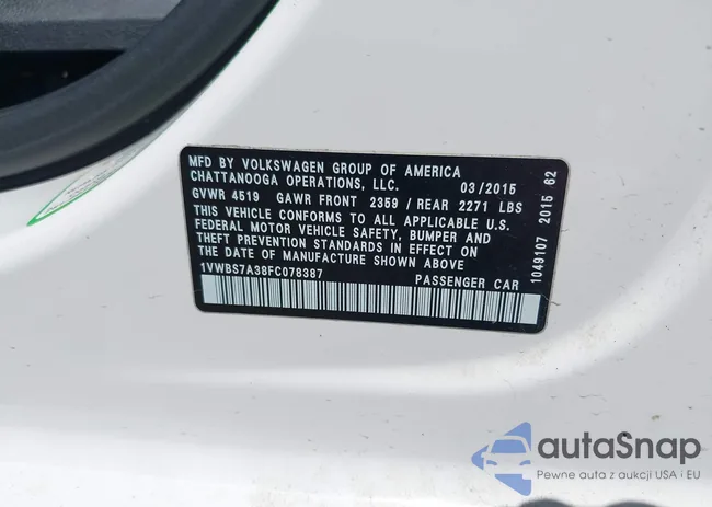 1VWBS7A38FC078387: 42240645