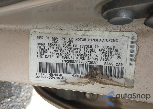 1NXBB02E7VZ573632: 42240681